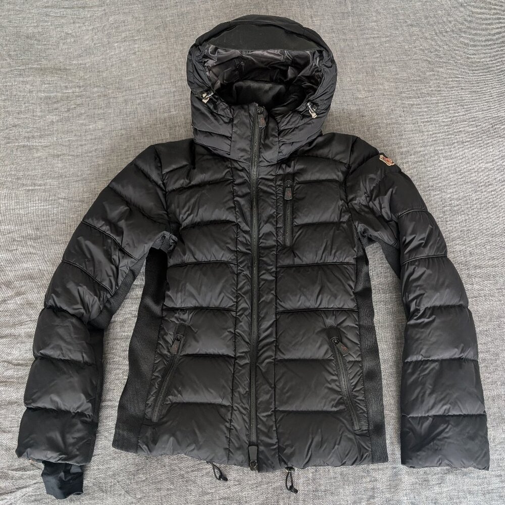 Men's Moncler Grenoble Black Ski Coat With Hood Size 1